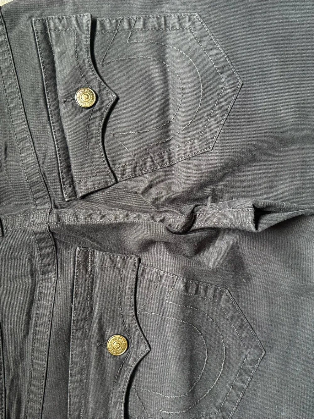 True Religion Black Relaxed Slim Jeans